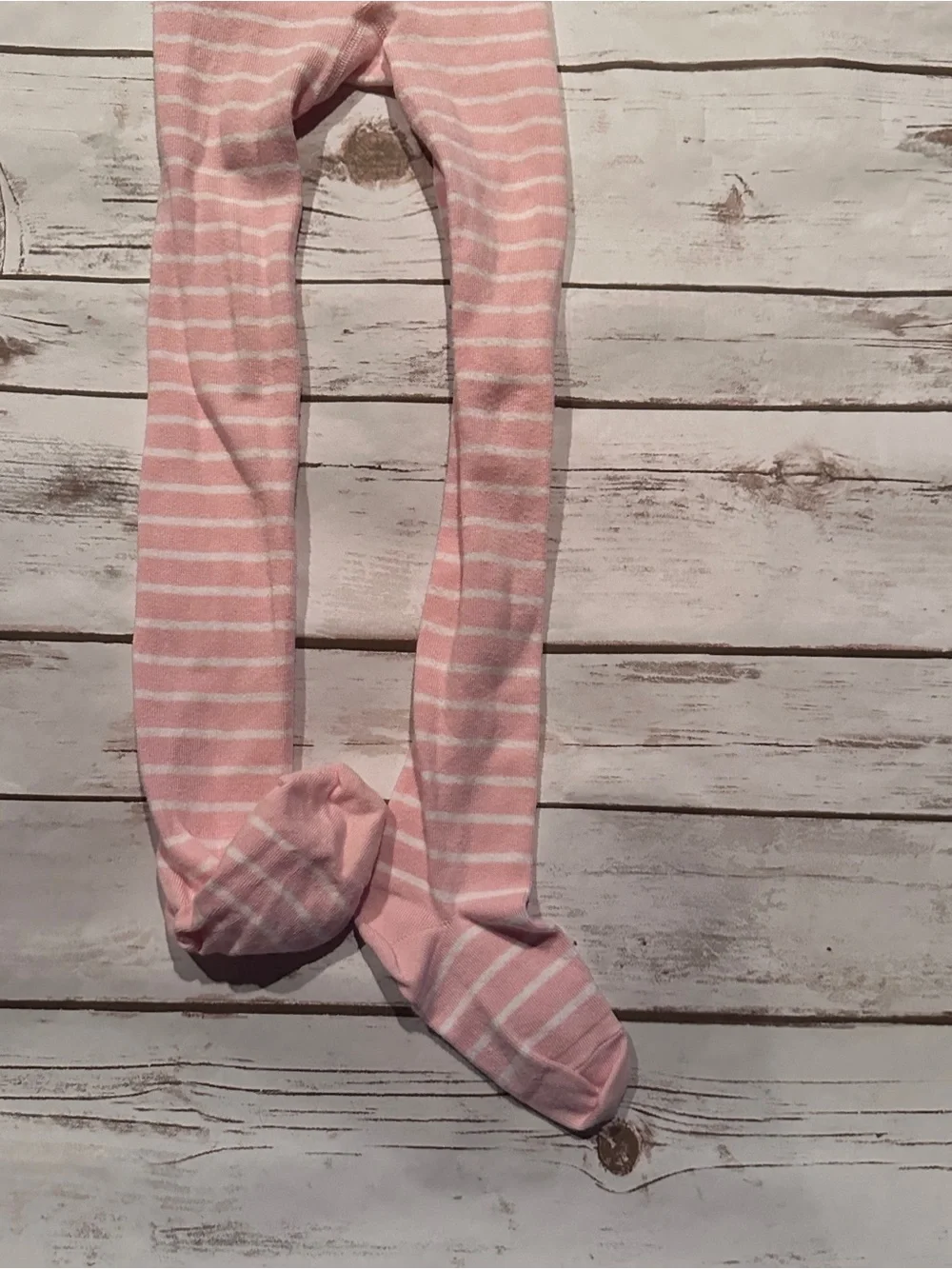 Hanna Andersson pink striped tights 100/110 vguc